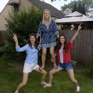 Forever 21 Paisley Print Blue Dress